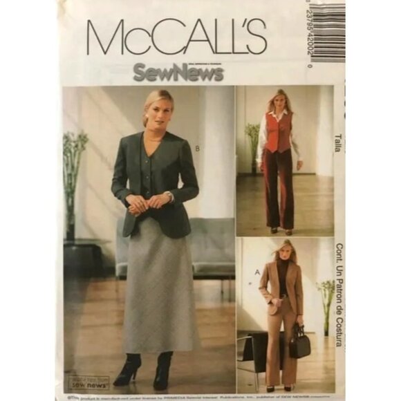 McCalls Sewing Pattern 4200 Misses Lined Jackets Pants Straight Skirt 6-12 - Picture 1 of 2